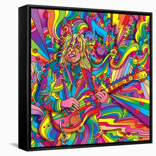 Guitar Player 715-Howie Green-Framed Stretched Canvas