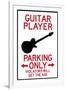 Guitar Player Parking Only Plastic Sign-null-Framed Art Print