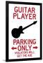 Guitar Player Parking Only Plastic Sign-null-Framed Art Print