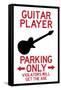 Guitar Player Parking Only Plastic Sign-null-Framed Stretched Canvas