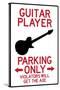 Guitar Player Parking Only Plastic Sign-null-Stretched Canvas