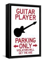 Guitar Player Parking Only Plastic Sign-null-Framed Stretched Canvas