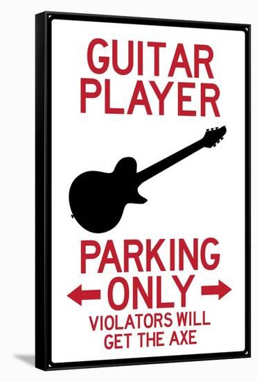 Guitar Player Parking Only Plastic Sign-null-Framed Stretched Canvas