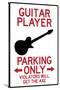 Guitar Player Parking Only Plastic Sign-null-Stretched Canvas