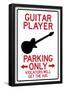 Guitar Player Parking Only Sign Poster-null-Framed Poster