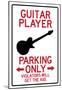 Guitar Player Parking Only Sign Poster-null-Mounted Poster