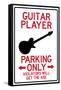 Guitar Player Parking Only Sign Poster-null-Framed Stretched Canvas