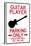Guitar Player Parking Only Sign Poster-null-Stretched Canvas