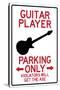 Guitar Player Parking Only-null-Stretched Canvas