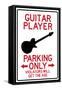 Guitar Player Parking Only-null-Framed Stretched Canvas