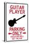 Guitar Player Parking Only-null-Stretched Canvas