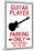 Guitar Player Parking Only-null-Mounted Art Print