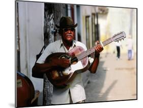 Guitar-Playing Troubador, Trinidad, Sancti Spiritus, Cuba-Christopher P Baker-Mounted Photographic Print