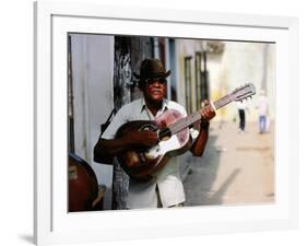 Guitar-Playing Troubador, Trinidad, Sancti Spiritus, Cuba-Christopher P Baker-Framed Photographic Print