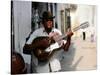 Guitar-Playing Troubador, Trinidad, Sancti Spiritus, Cuba-Christopher P Baker-Stretched Canvas