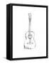 Guitar Sketch-Ethan Harper-Framed Stretched Canvas