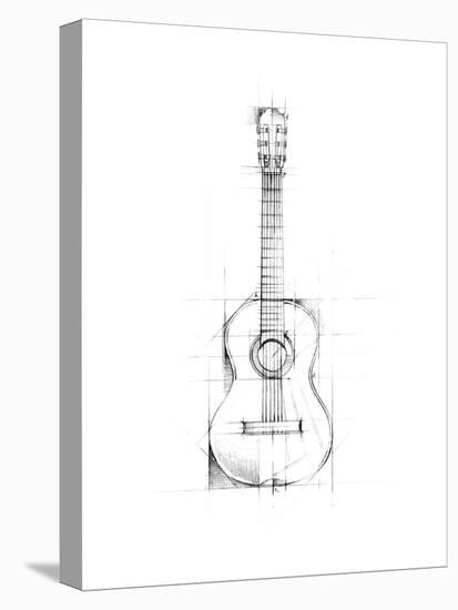 Guitar Sketch-Ethan Harper-Stretched Canvas