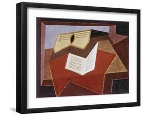 Guitar with Sheet of Music-Juan Gris-Framed Giclee Print