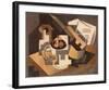 Guitare et Compotier sur une Table, c.1918-Juan Gris-Framed Art Print