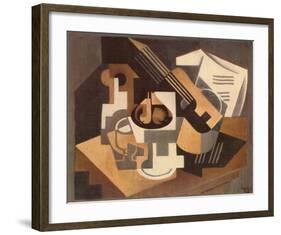 Guitare et Compotier sur une Table, c.1918-Juan Gris-Framed Art Print