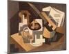 Guitare et Compotier sur une Table, c.1918-Juan Gris-Mounted Art Print