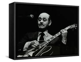 Guitarist Joe Pass on Stage at the Forum Theatre, Hatfield, Hertfordshire, 12 November 1980-Denis Williams-Framed Stretched Canvas