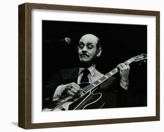 Guitarist Joe Pass on Stage at the Forum Theatre, Hatfield, Hertfordshire, 12 November 1980-Denis Williams-Framed Photographic Print