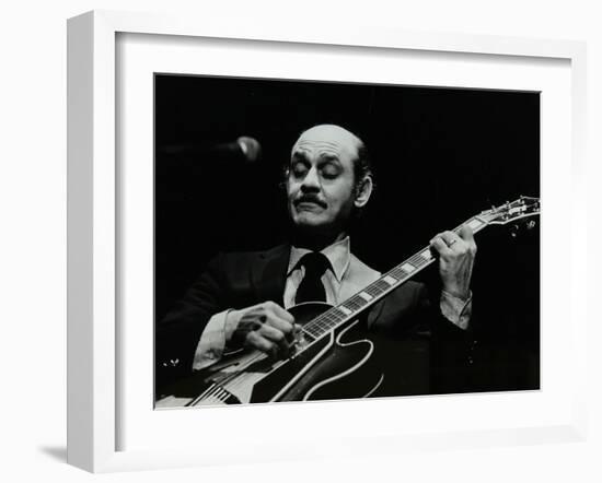 Guitarist Joe Pass on Stage at the Forum Theatre, Hatfield, Hertfordshire, 12 November 1980-Denis Williams-Framed Photographic Print