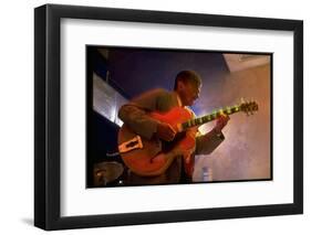 Guitarist Mark Whitfield Playing Large Guitar at MK's-Ted Thai-Framed Photographic Print