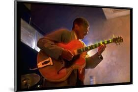 Guitarist Mark Whitfield Playing Large Guitar at MK's-Ted Thai-Mounted Photographic Print