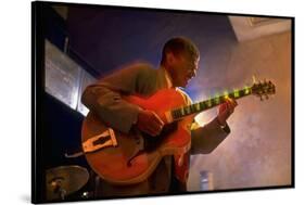 Guitarist Mark Whitfield Playing Large Guitar at MK's-Ted Thai-Stretched Canvas