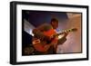 Guitarist Mark Whitfield Playing Large Guitar at MK's-Ted Thai-Framed Photographic Print