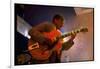 Guitarist Mark Whitfield Playing Large Guitar at MK's-Ted Thai-Framed Giclee Print