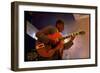 Guitarist Mark Whitfield Playing Large Guitar at MK's-Ted Thai-Framed Premium Giclee Print