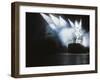 Guitarist on Stage with Smoke-James Shive-Framed Photographic Print