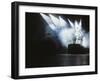 Guitarist on Stage with Smoke-James Shive-Framed Photographic Print