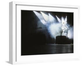 Guitarist on Stage with Smoke-James Shive-Framed Photographic Print