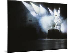 Guitarist on Stage with Smoke-James Shive-Mounted Photographic Print