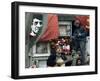 Guitarist Plays Victor Jara Songs at His Grave on 11th De Septiembre, Chile, South America-Aaron McCoy-Framed Photographic Print