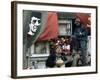 Guitarist Plays Victor Jara Songs at His Grave on 11th De Septiembre, Chile, South America-Aaron McCoy-Framed Photographic Print