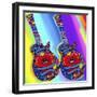 Guitars-heart-eye-Howie Green-Framed Giclee Print