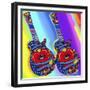 Guitars-heart-eye-Howie Green-Framed Giclee Print