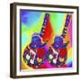 Guitars-Peace-Love-Music-Howie Green-Framed Giclee Print