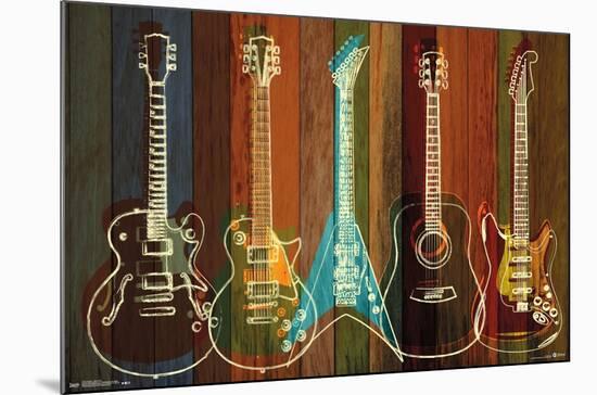 Guitars Wall Art-Trends International-Mounted Poster