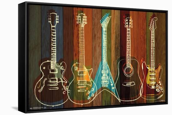 Guitars Wall Art-Trends International-Framed Stretched Canvas