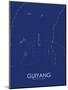 Guiyang, China Blue Map-null-Mounted Poster