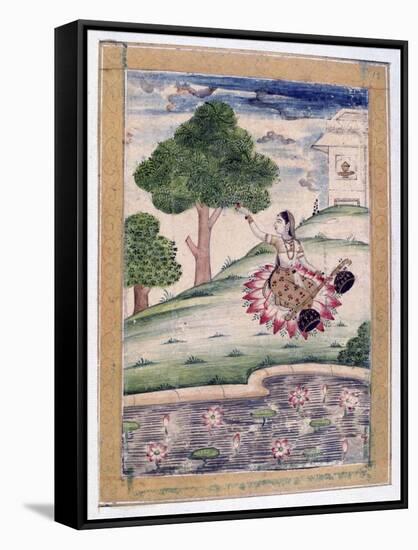 Gujari Ragini, Ragamala Album, School of Rajasthan, 19th Century-null-Framed Stretched Canvas