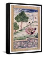 Gujari Ragini, Ragamala Album, School of Rajasthan, 19th Century-null-Framed Stretched Canvas