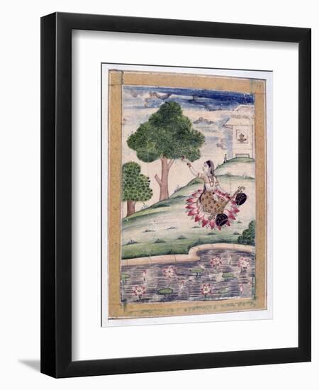 Gujari Ragini, Ragamala Album, School of Rajasthan, 19th Century-null-Framed Premium Giclee Print