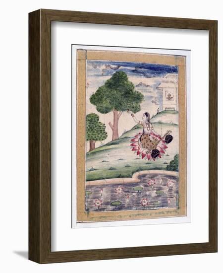 Gujari Ragini, Ragamala Album, School of Rajasthan, 19th Century-null-Framed Giclee Print